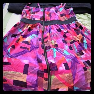 Pretty Zip up Dress fits flow as you walk.